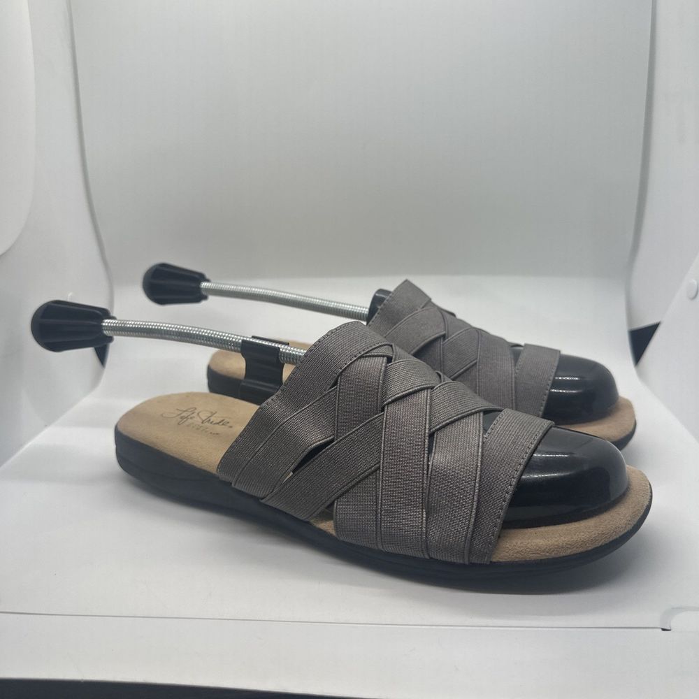 Life Stride Women's Sandals in Gray and Black